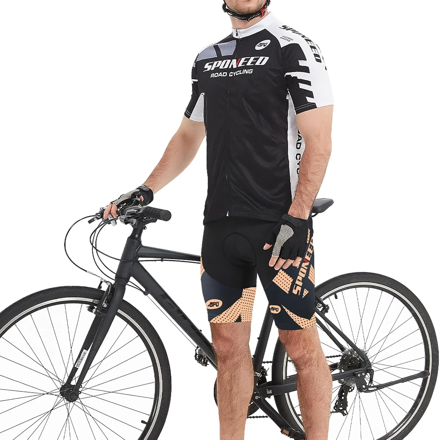 sponeed Men's Cycling Shorts Padded Bicycle Riding Pants Bike Biking Clothes Cycle Wear Tights
