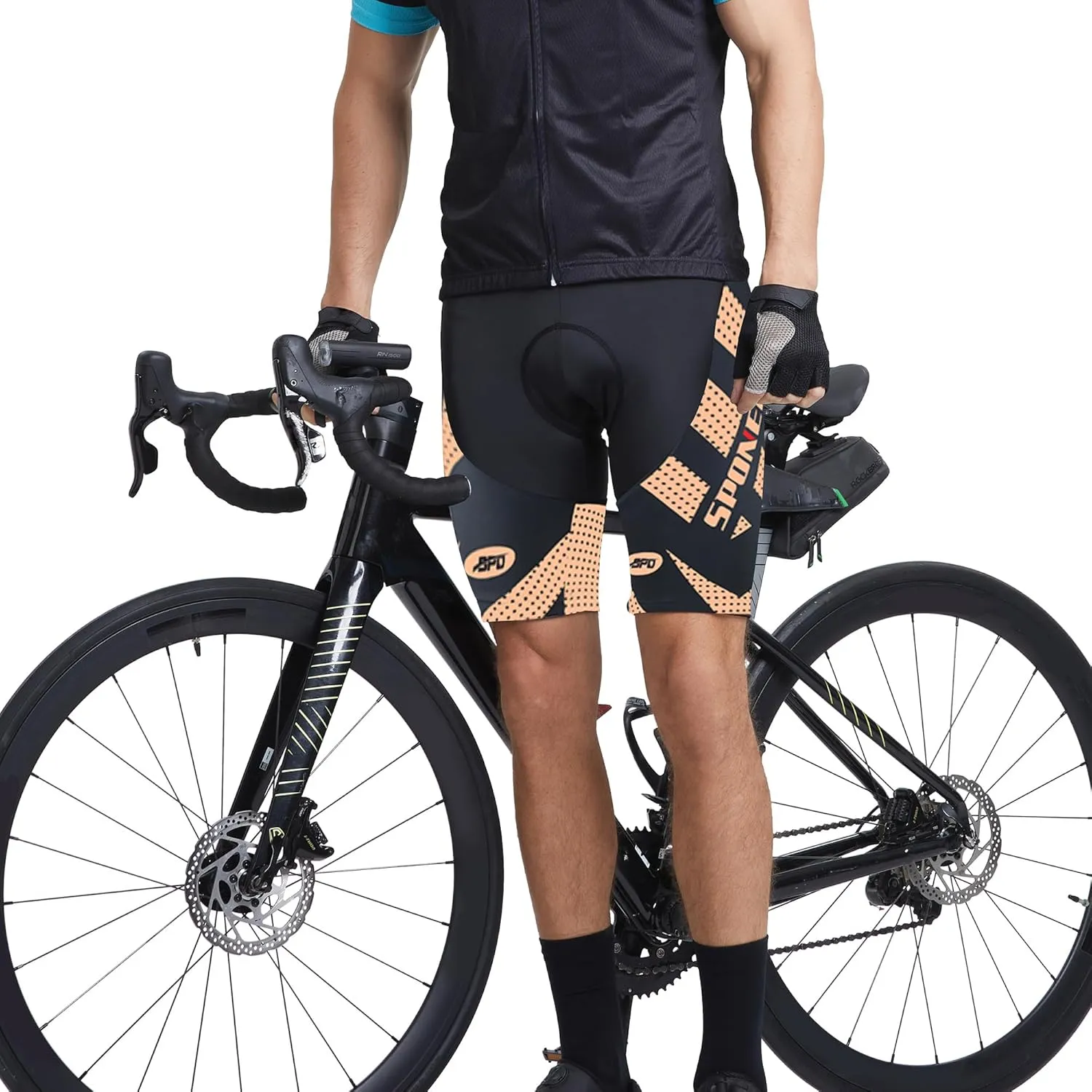 sponeed Men's Cycling Shorts Padded Bicycle Riding Pants Bike Biking Clothes Cycle Wear Tights