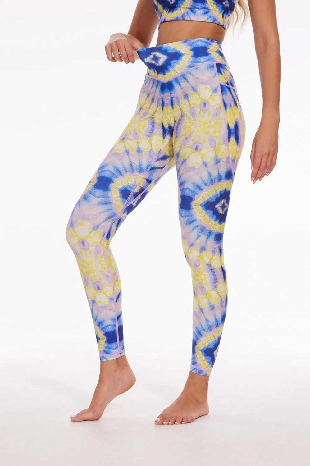 Sustainale High Waisted Yoga Capris Leggings with Pockets for Women Workout Fitness Running Pants Tight