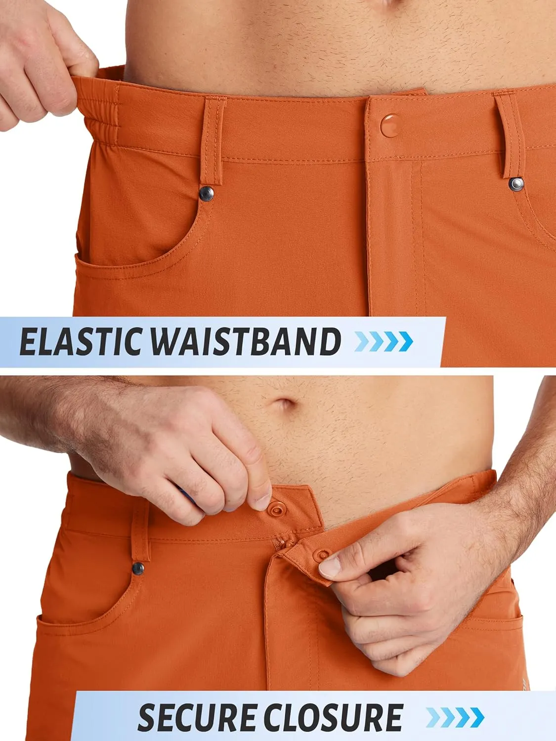 TACVASEN Men's Hiking Cargo Shorts 10" with Zipper Pockets Quick Dry Casual Stretch Golf Work Short Outdoor Summer