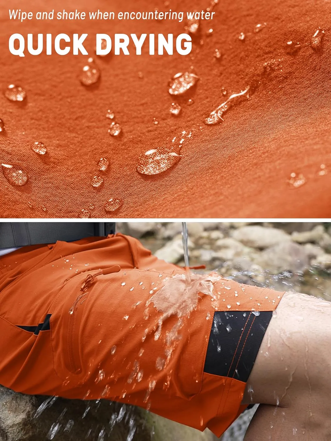 TACVASEN Men's Hiking Cargo Shorts 10" with Zipper Pockets Quick Dry Casual Stretch Golf Work Short Outdoor Summer