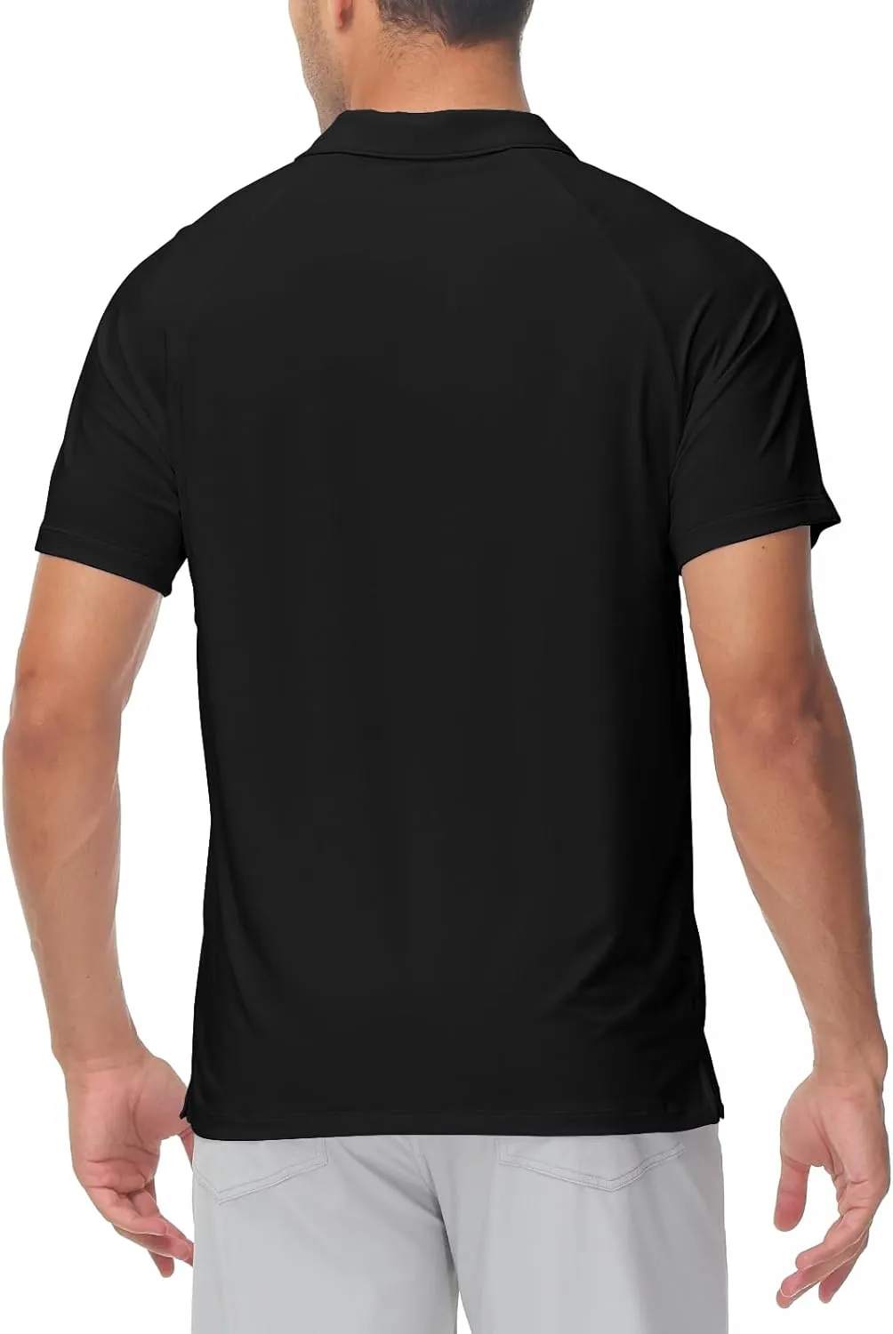 TBMPOY Men's Polo Shirts Short Sleeves with Pocket Lightweight Quick Dry Outdoor Casual Work Golf Sports Shirt