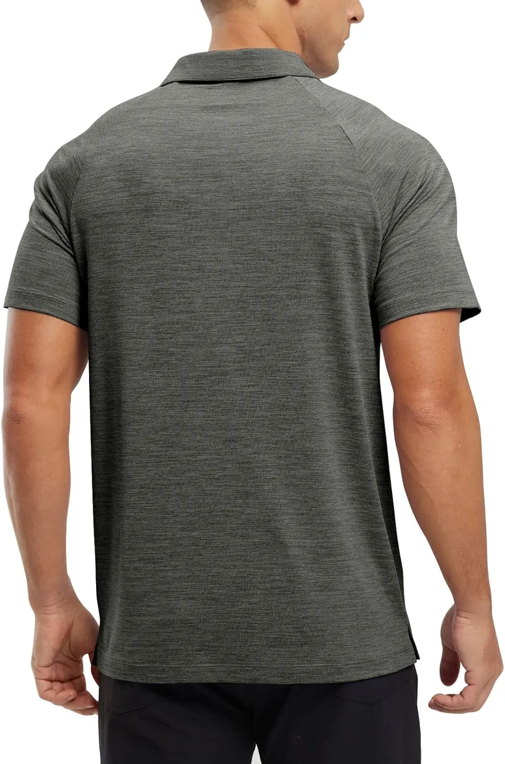 TBMPOY Men's Polo Shirts Short Sleeves with Pocket Lightweight Quick Dry Outdoor Casual Work Golf Sports Shirt