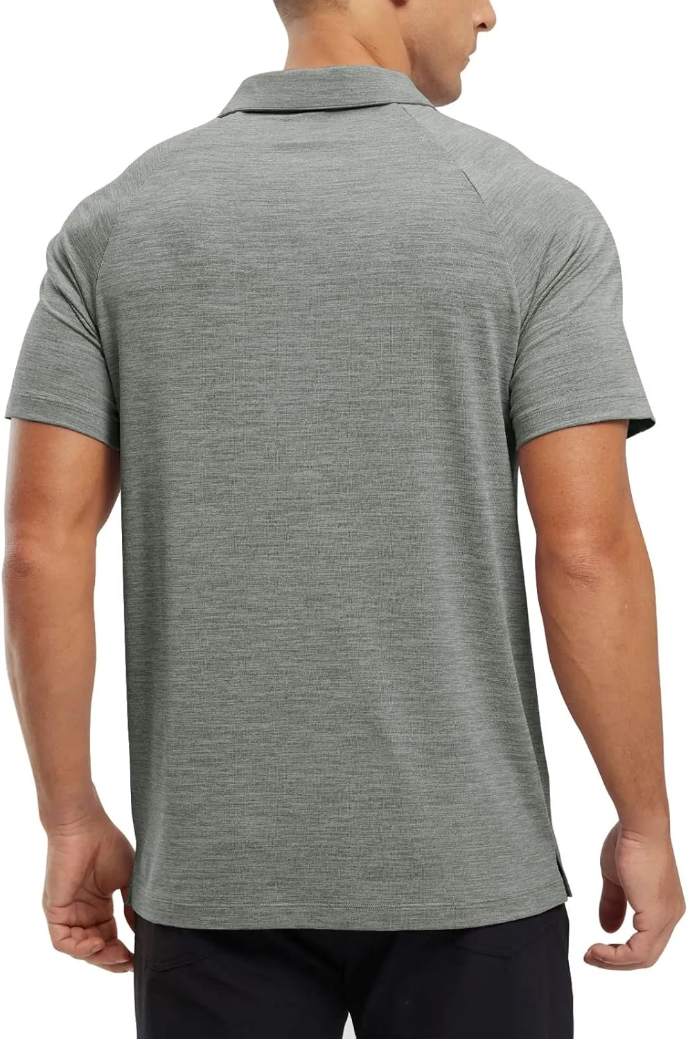 TBMPOY Men's Polo Shirts Short Sleeves with Pocket Lightweight Quick Dry Outdoor Casual Work Golf Sports Shirt