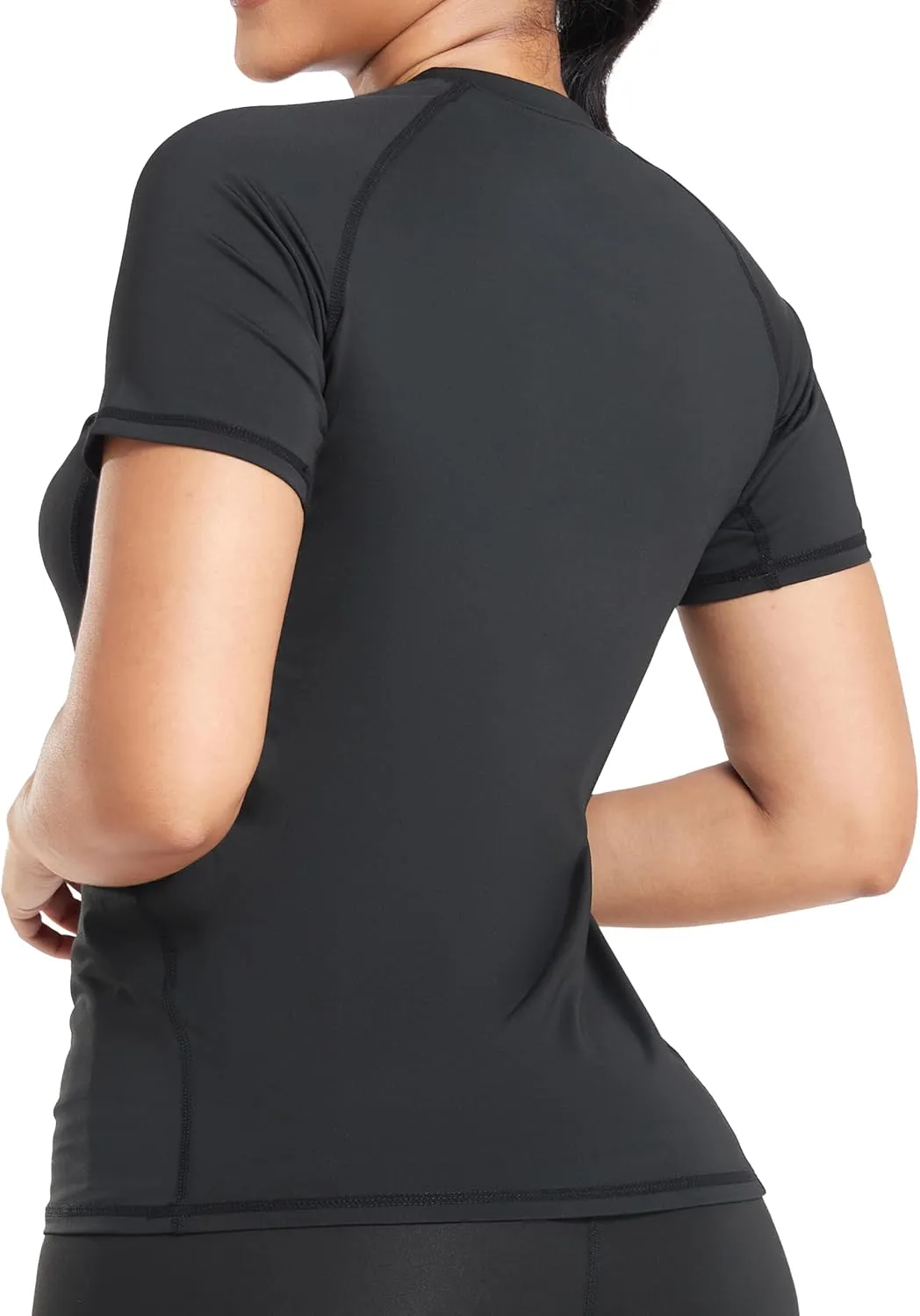 TELALEO 4 Pack Women's Compression Shirt Long/Short Sleeve Performance Workout Baselayer Athletic Top Gym Sports Gear