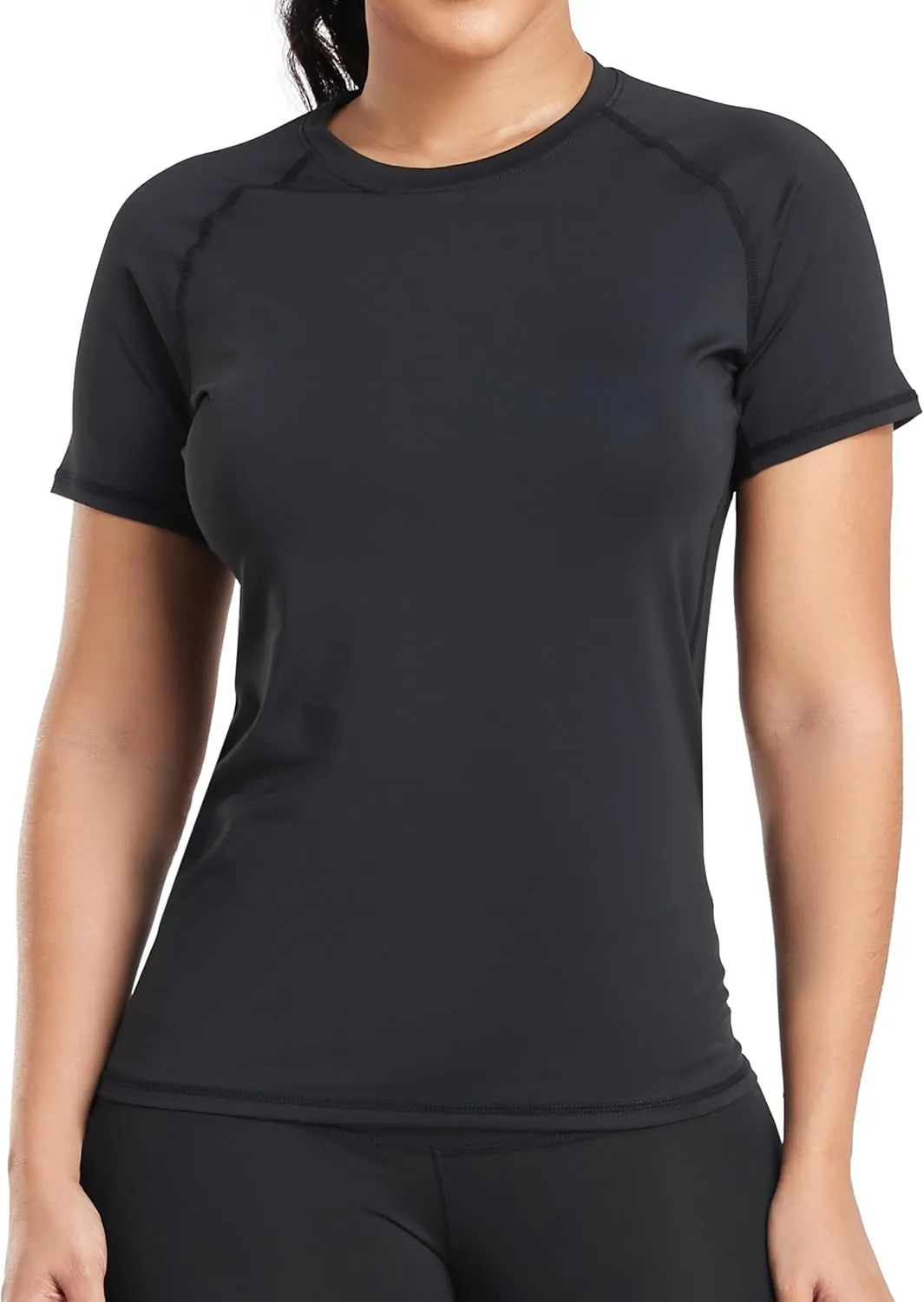 TELALEO 4 Pack Women's Compression Shirt Long/Short Sleeve Performance Workout Baselayer Athletic Top Gym Sports Gear