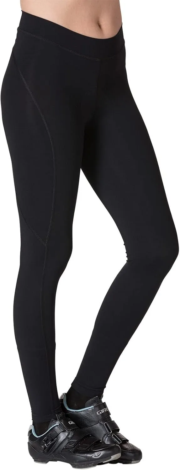 Terry Cycling Padded Bike Pants for Women, Breakaway Bike Tights 28" Long Compression Biking Cycling Pants with Padding