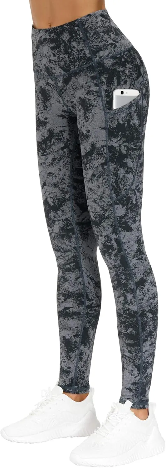 THE GYM PEOPLE Thick High Waist Yoga Pants with Pockets, Tummy Control Workout Running Yoga Leggings for Women