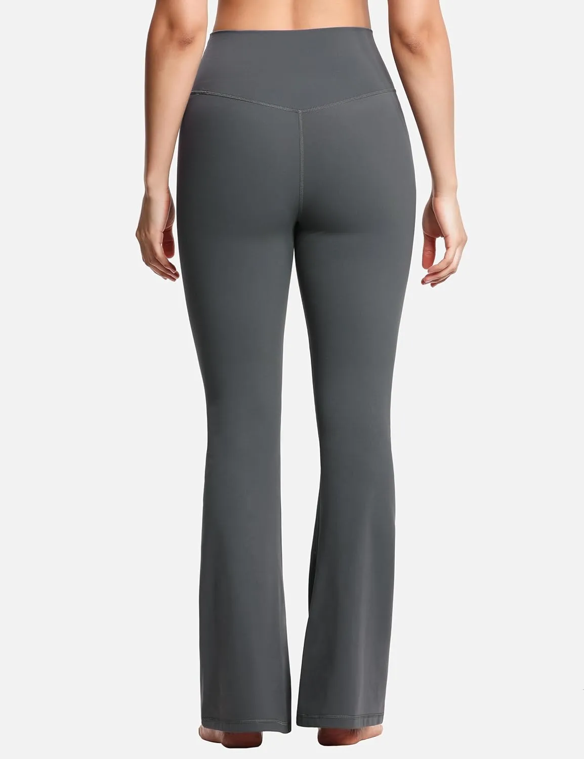 THE GYM PEOPLE Women's Crossover High Waist Flare Workout Leggings Bootcut Bell Bottom Yoga Pants with Tummy Control
