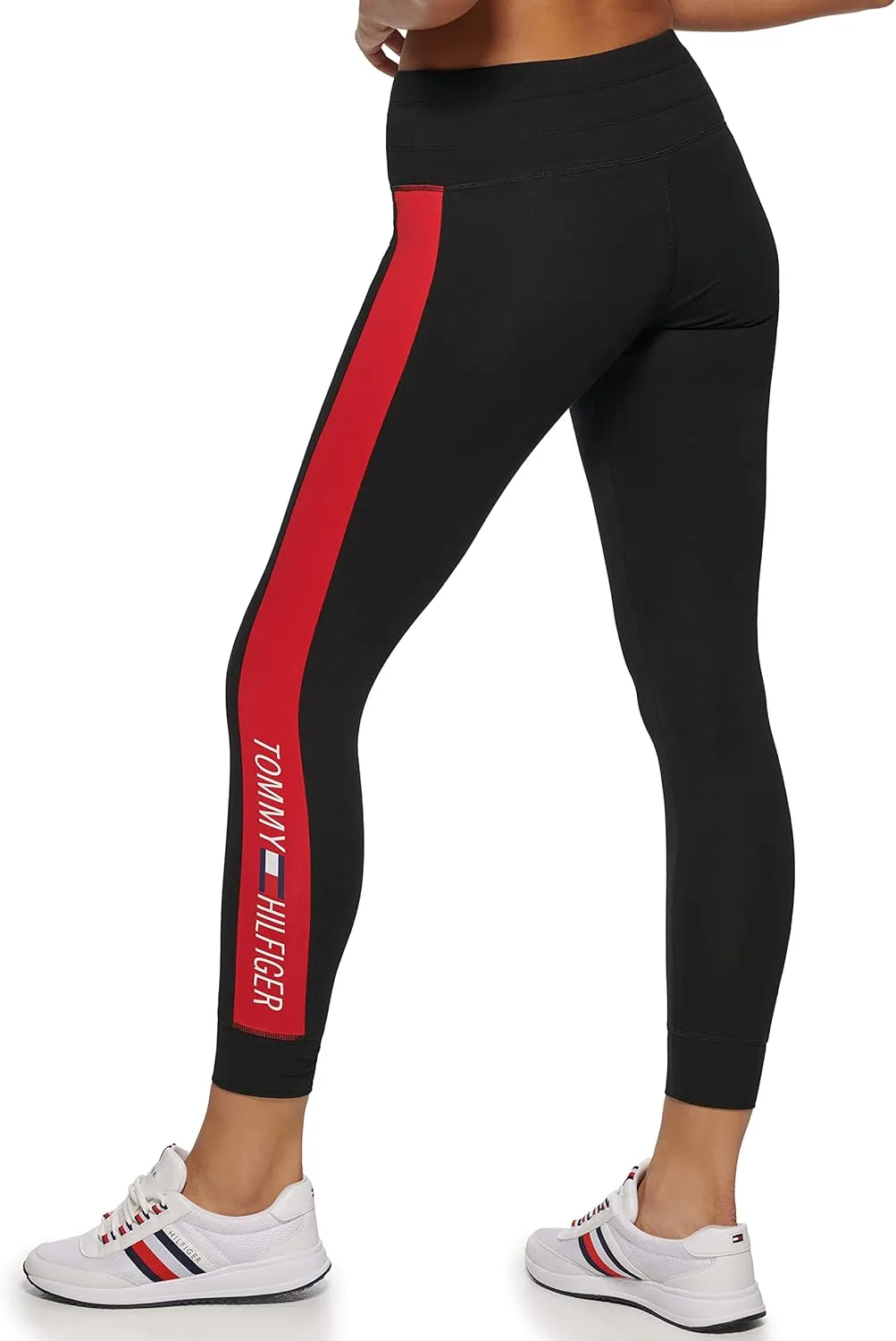 Tommy Hilfiger Women's Performance High Rise Flag Blocked Legging