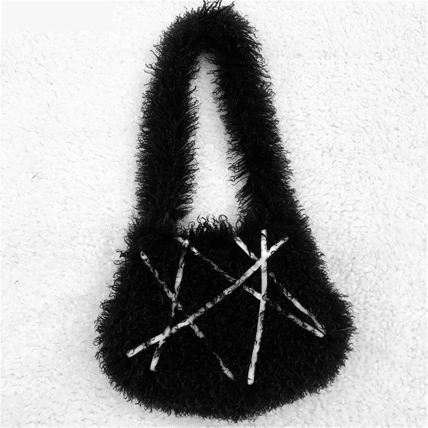 Tote Bag Messenger Bags Women Furry Crossbody Bags Handbags Fluffy Shoulder Bag For Women