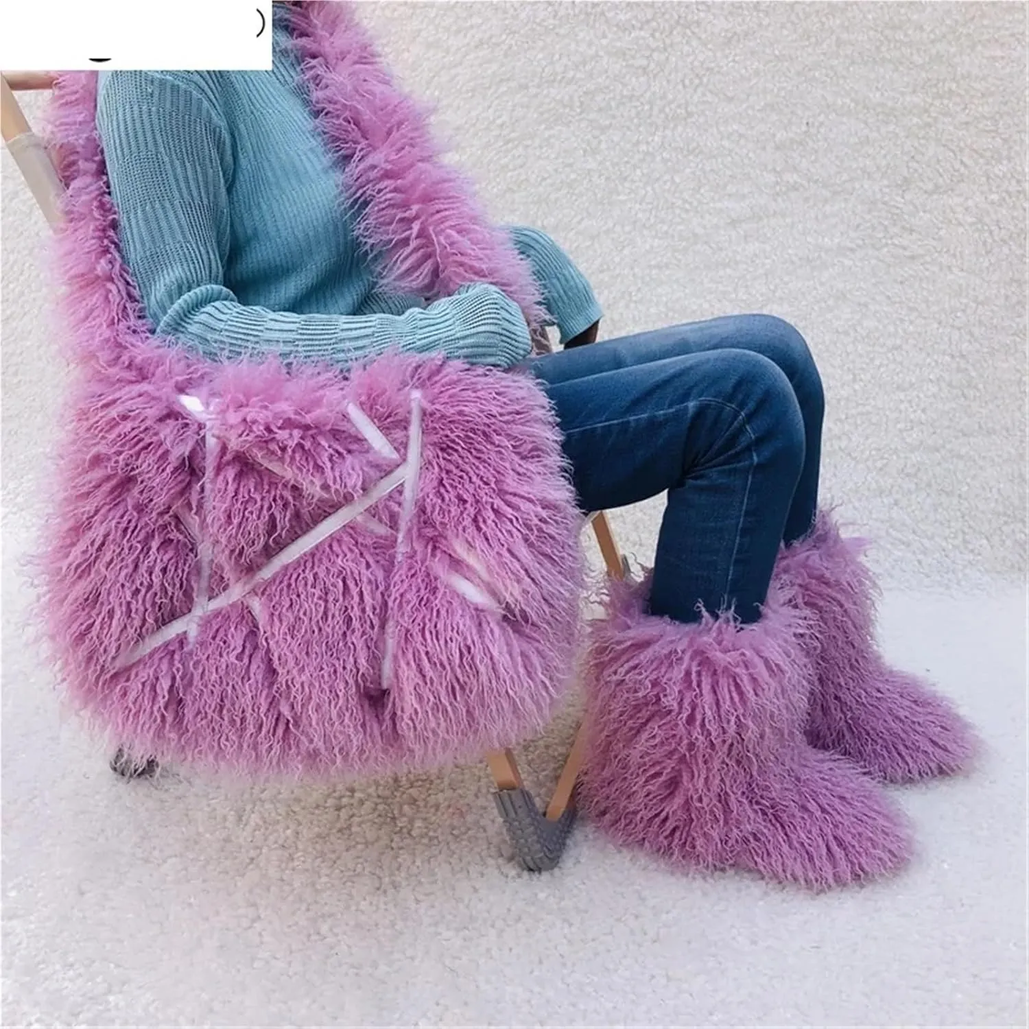 Tote Bag Messenger Bags Women Furry Crossbody Bags Handbags Fluffy Shoulder Bag For Women