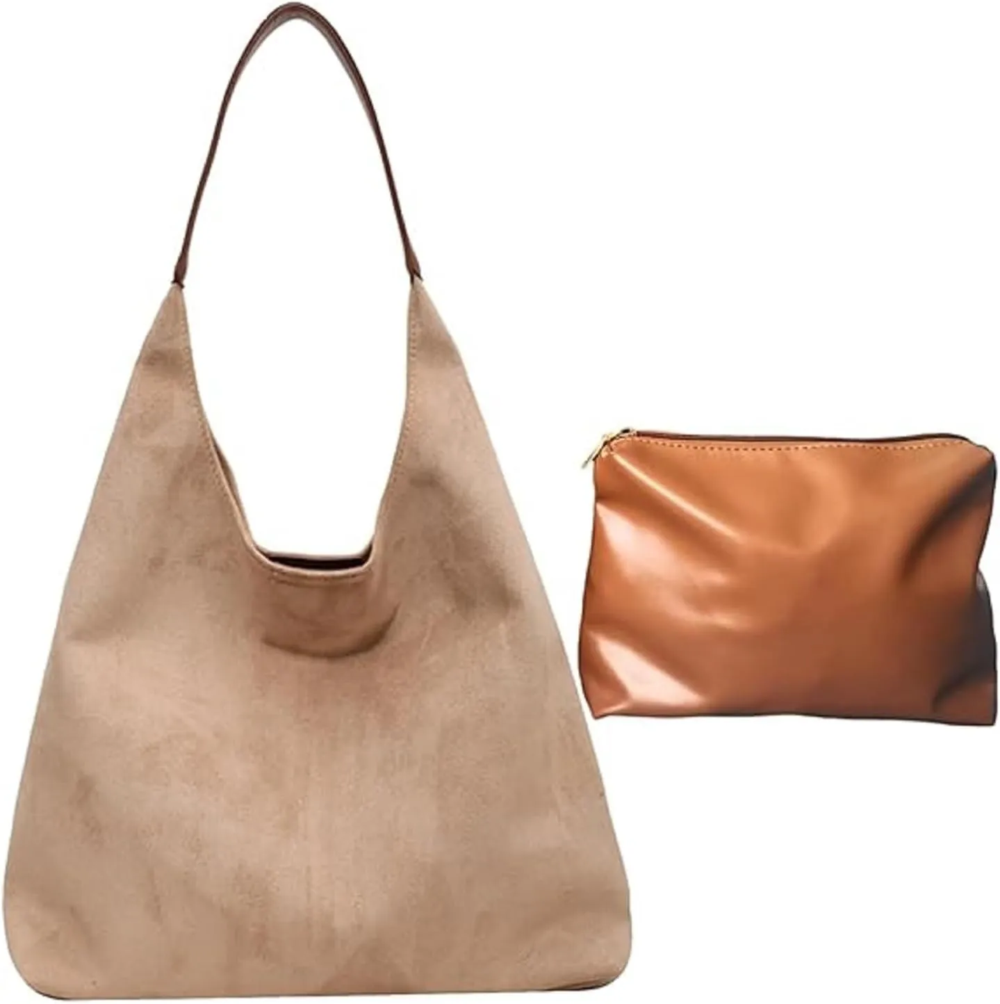 Tote Bags for Women, Work Bags With Pu Leather Clutch Purse Suede Slouchy Bag Hobo Handbag Office Tote Handbag