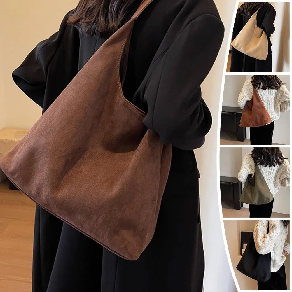 Tote Bags for Women, Work Bags With Pu Leather Clutch Purse Suede Slouchy Bag Hobo Handbag Office Tote Handbag