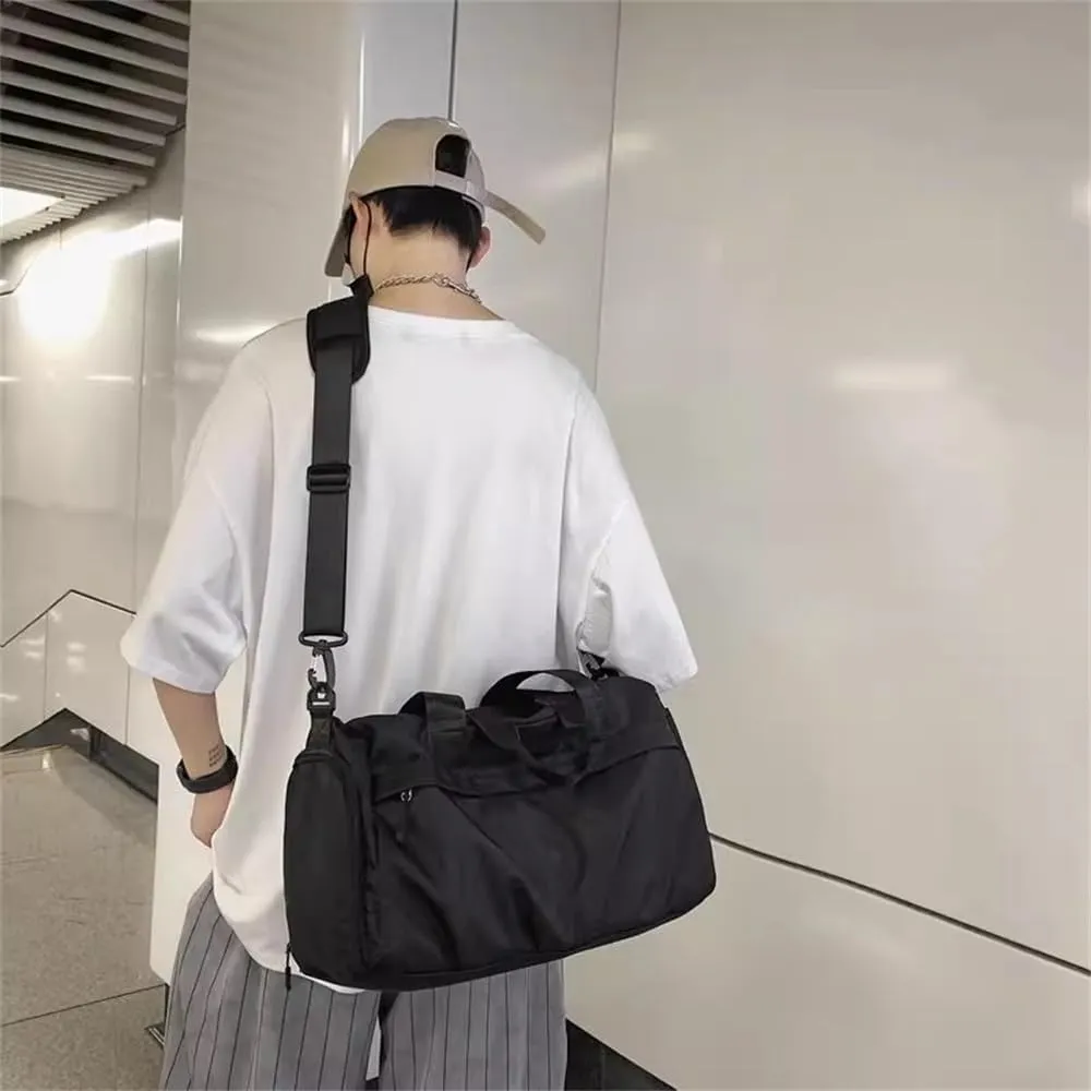Travel Garment Bags Women Handbag Luggage Bag Sports Training Gym Bag Yoga Bag Duffle Bag(Black)