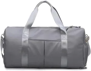 Travel Garment Bags Women's Fitness Yoga Shoulder Crossbody Handbag Duffle Bag(Gray)