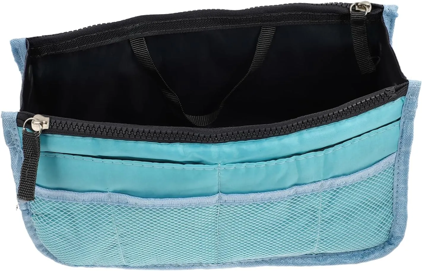 Travel Tote Bag Liner 2-pocket Large Capacity Stylish Nylon Bag Liner for Toiletries