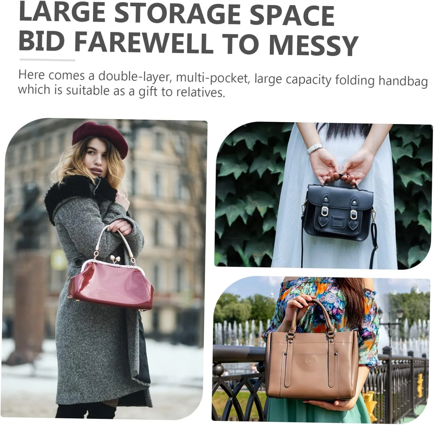 Travel Tote Bag Liner 2-pocket Large Capacity Stylish Nylon Bag Liner for Toiletries