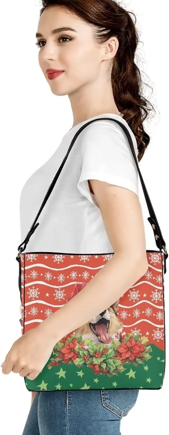 Travel Tote Bags for Women Ladies PU Leather Shoulder Handbags with Pockets Hobo Bucket Bags Crossbody Purse