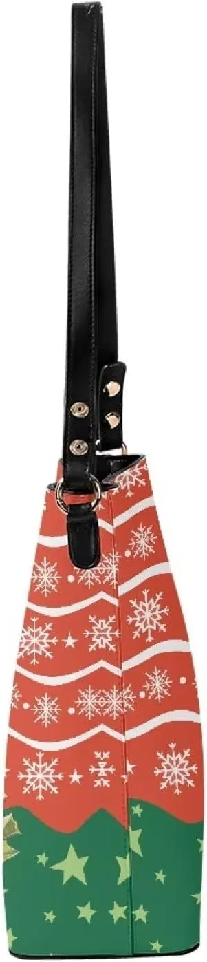 Travel Tote Bags for Women Ladies PU Leather Shoulder Handbags with Pockets Hobo Bucket Bags Crossbody Purse