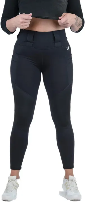 Vakandi Apparel Crusader Leggings - High Rise, Curvy, Black