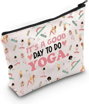 WCGXKO Yoga Gift Makeup Bag Meditation Zen Gift It's a Good Day To Do Yoga Toiletry Bag (Do Yoga)