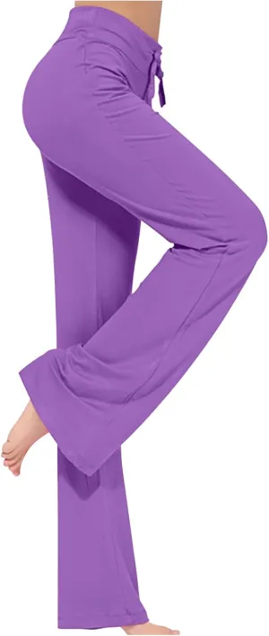 Wide Leg Yoga Pants for Women High Waisted Bootcut Leggings Comfy Flare Lounge Pants Casual Loose Yoga Leggings