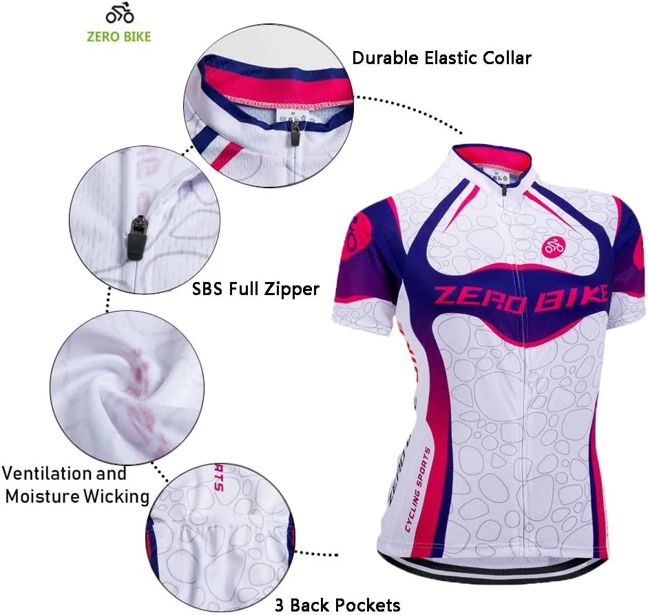 Women Short Sleeve Cycling Jersey Jacket Cycling Shirt Quick Dry Breathable Mountain Clothing Bike Top