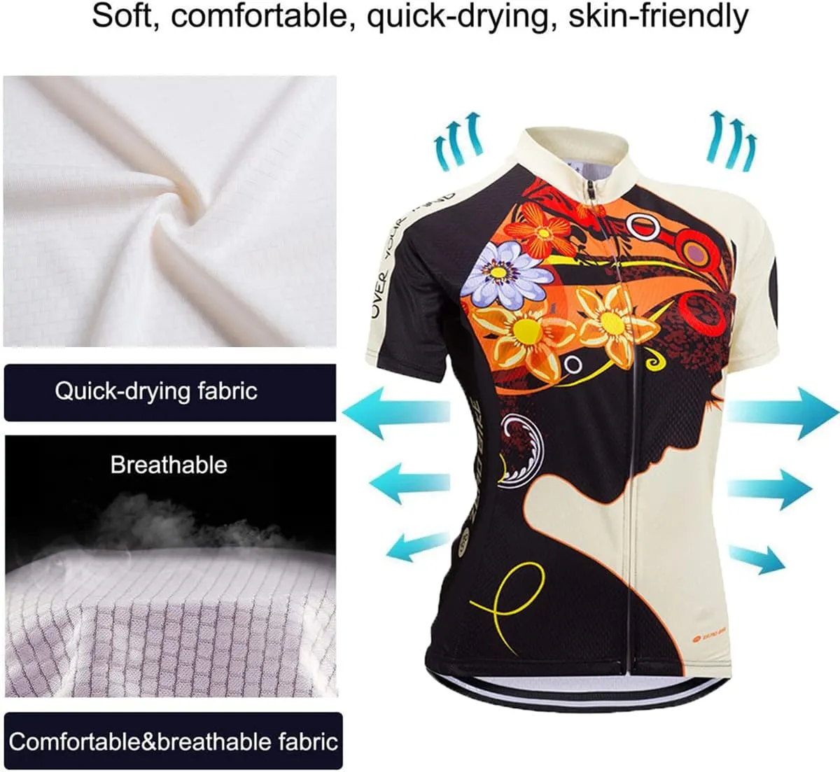 Women Short Sleeve Cycling Jersey Jacket Cycling Shirt Quick Dry Breathable Mountain Clothing Bike Top