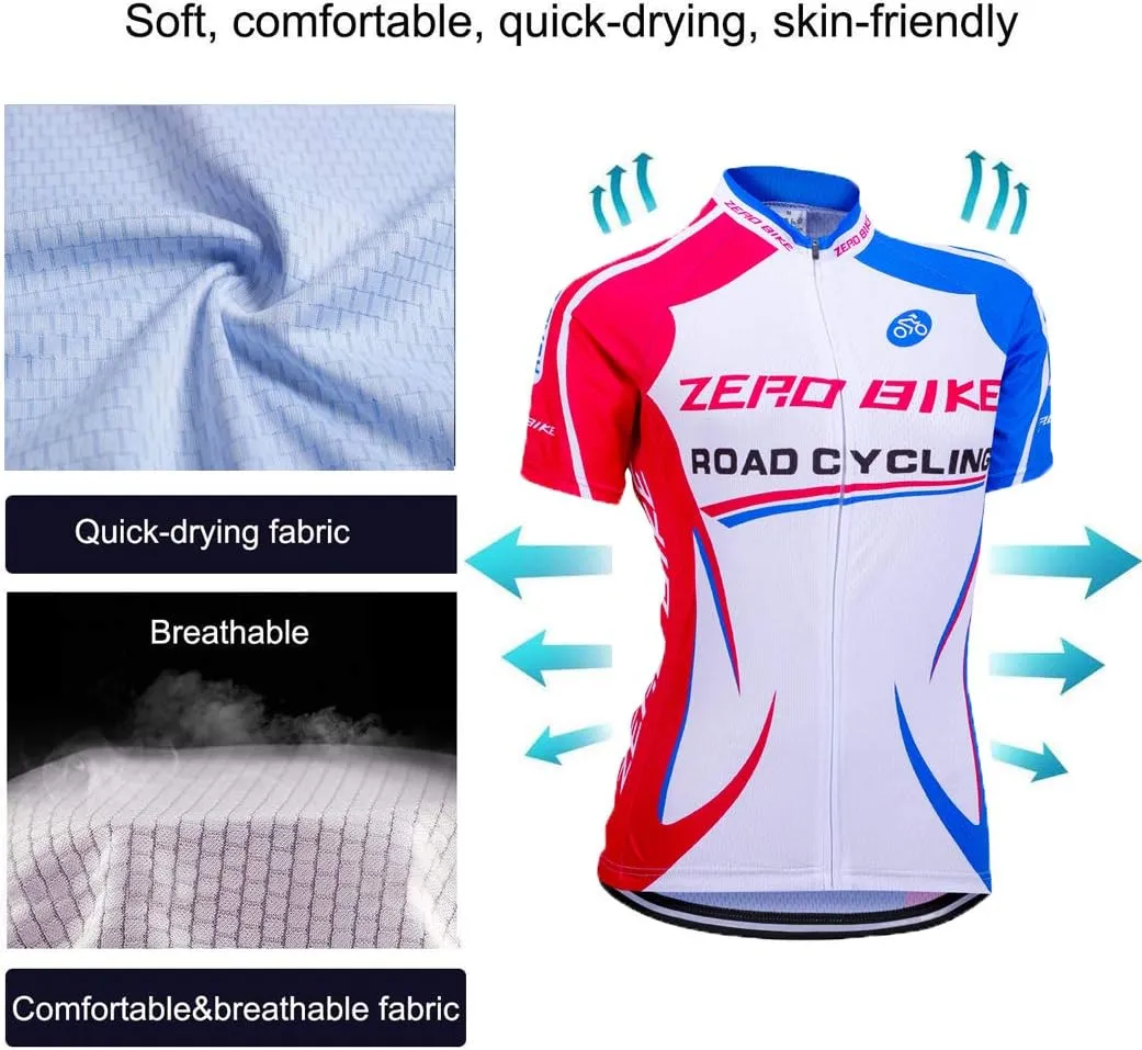 Women Short Sleeve Cycling Jersey Jacket Cycling Shirt Quick Dry Breathable Mountain Clothing Bike Top