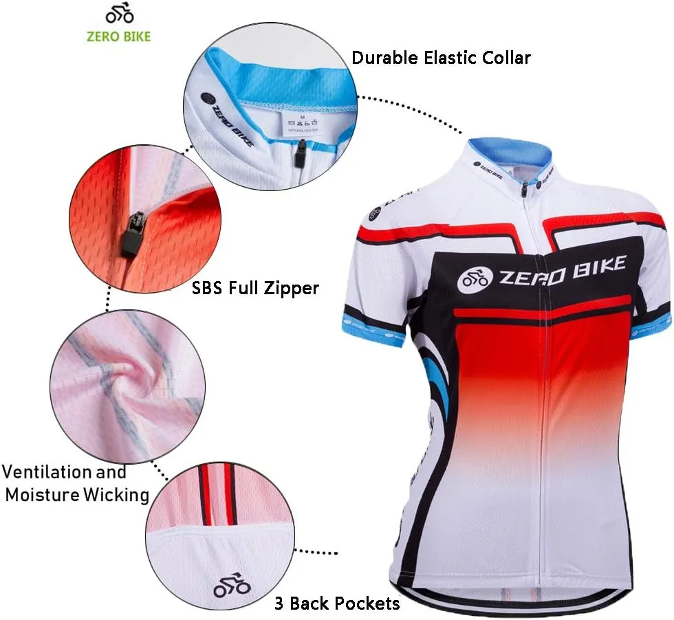 Women Short Sleeve Cycling Jersey Jacket Cycling Shirt Quick Dry Breathable Mountain Clothing Bike Top