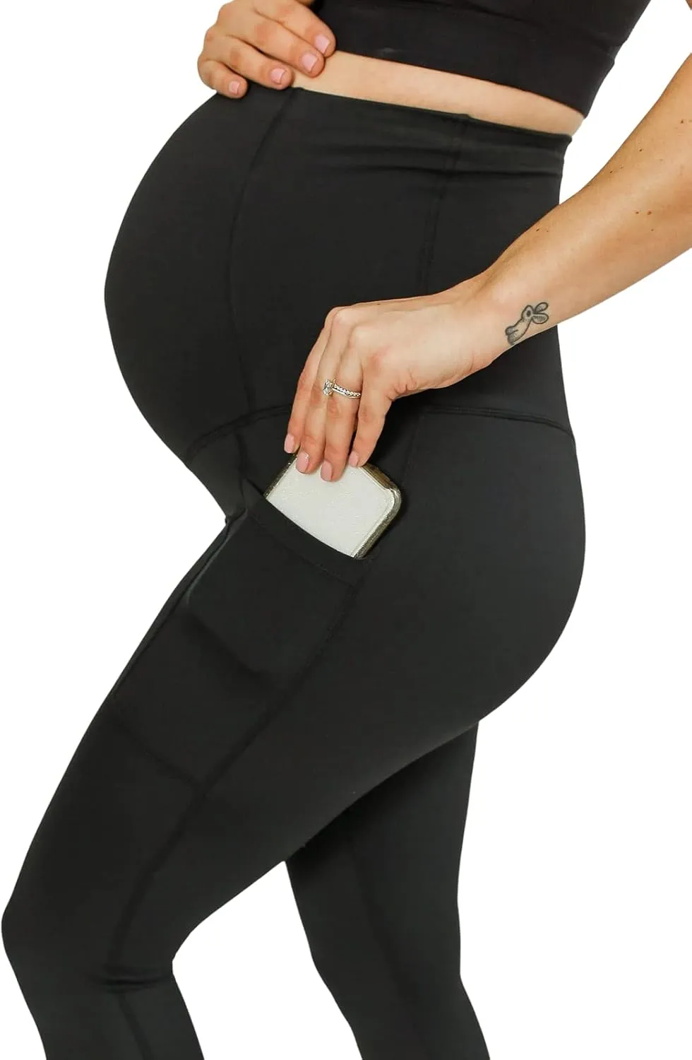 Womens Active Maternity to Postpartum Leggings with Pockets