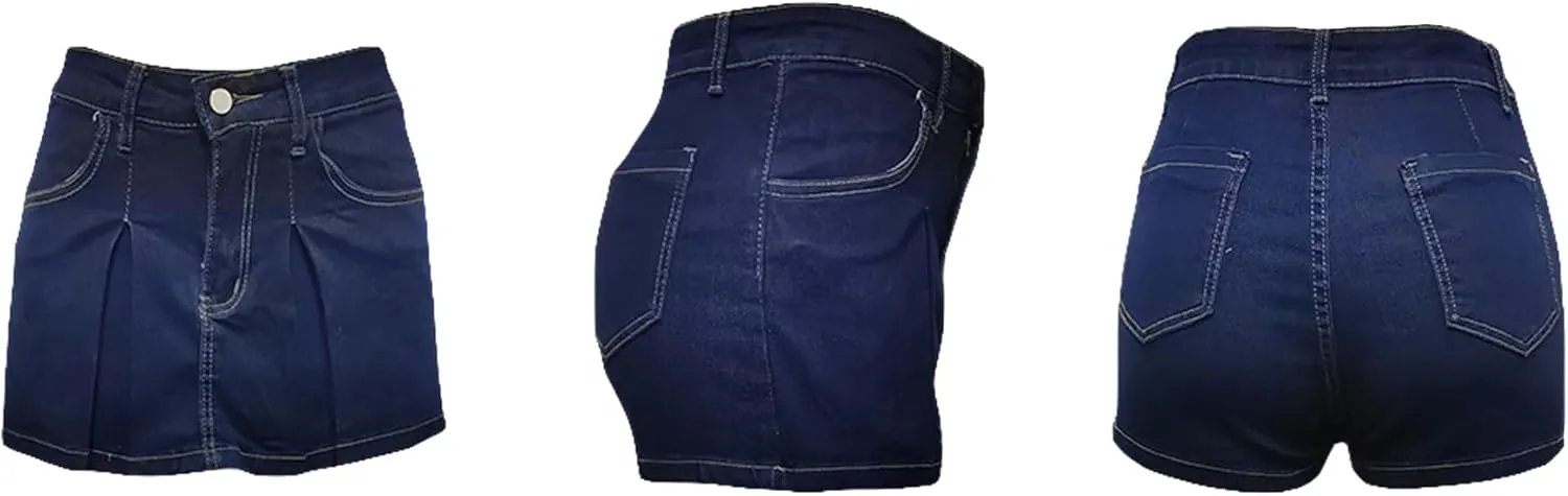 Womens Denim Shorts Ripped Summer Casual Jean Hot Short High Waisted Sexy Y2k Bodycorn Pants with Pockets
