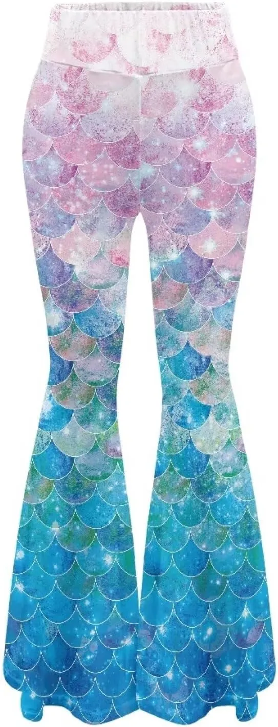 Womens Flare Leggings High Waisted Bell Bottom Yoga Pants for Women Girl Tummy Control Wide Leg Trousers Sweatpant