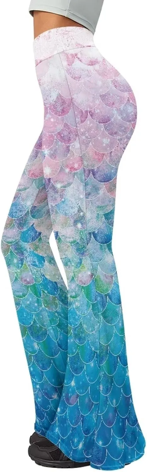 Womens Flare Leggings High Waisted Bell Bottom Yoga Pants for Women Girl Tummy Control Wide Leg Trousers Sweatpant
