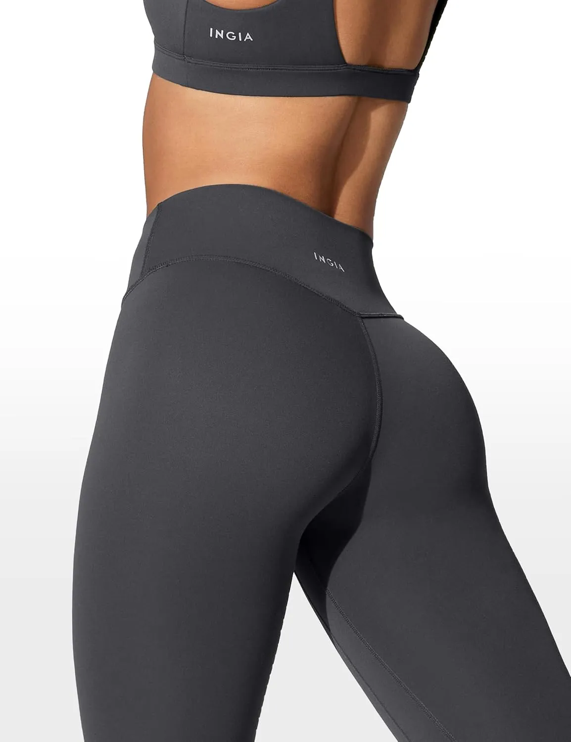 Womens High Waisted No Front Seam Lounge Yoga Legging 25" Workout Tummy Control Gym Yoga Pants