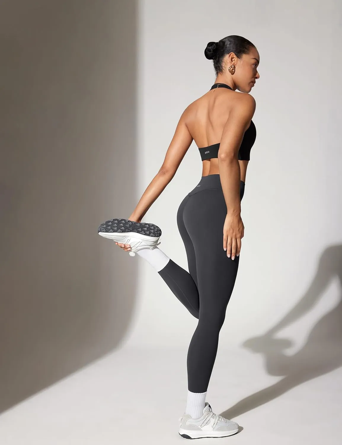 Womens High Waisted No Front Seam Lounge Yoga Legging 25" Workout Tummy Control Gym Yoga Pants
