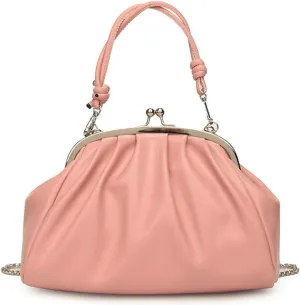 Women's Kiss Lock Crossbody Bag Kiss Clasp Purse PU Leather Crossbody Shoulder Bags Hobo Tote Purses Wallet Handbags 2025