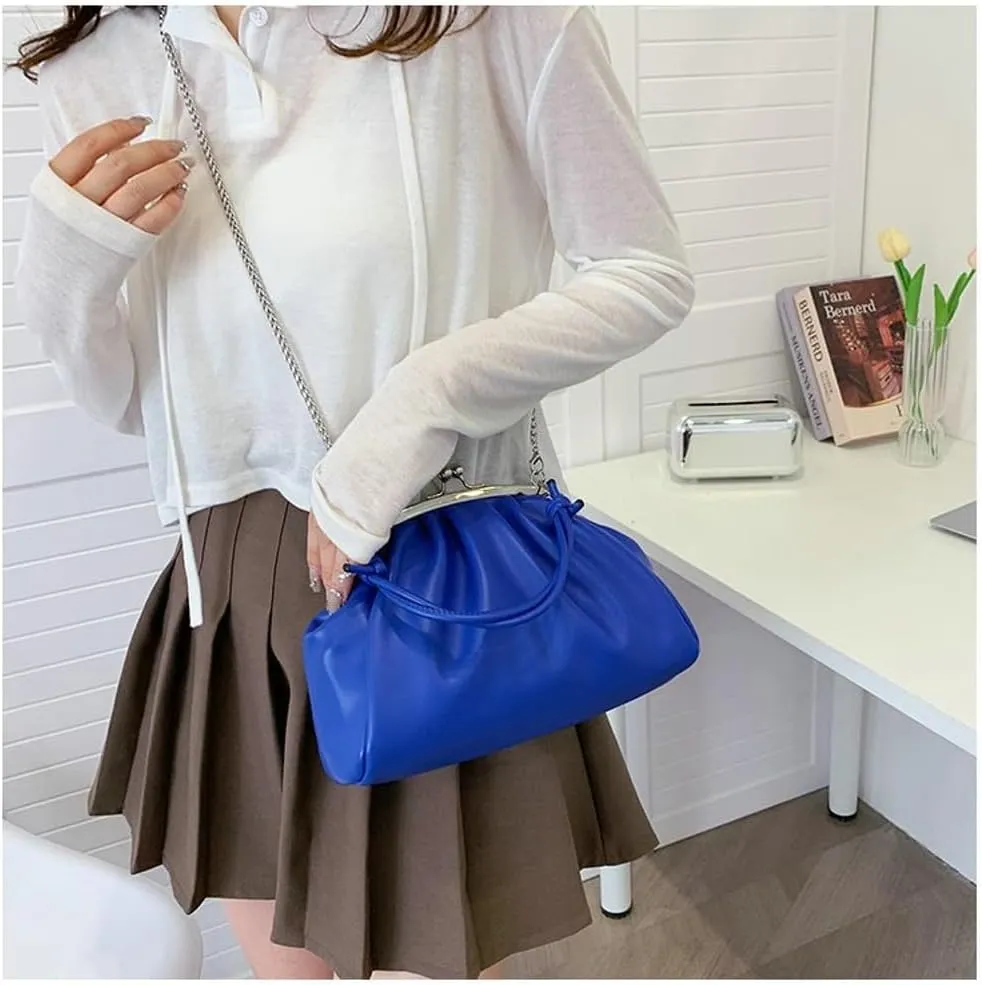 Women's Kiss Lock Crossbody Bag Kiss Clasp Purse PU Leather Crossbody Shoulder Bags Hobo Tote Purses Wallet Handbags 2025