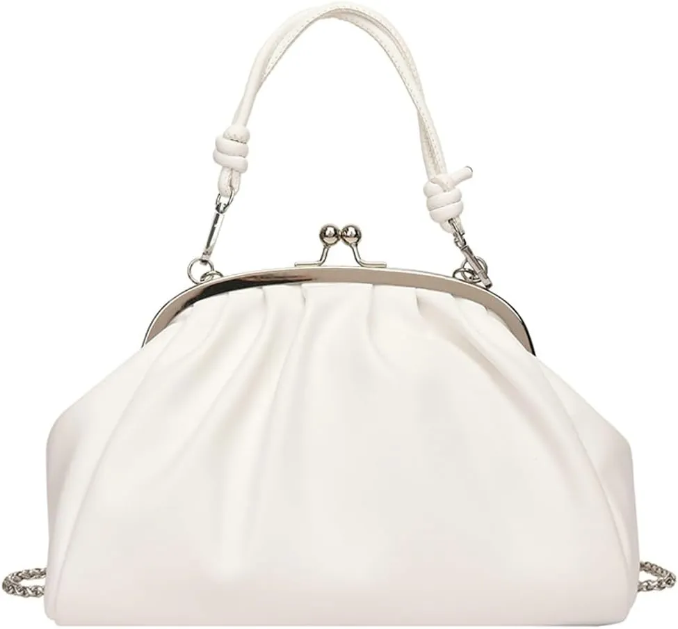 Women's Kiss Lock Crossbody Bag Kiss Clasp Purse PU Leather Crossbody Shoulder Bags Hobo Tote Purses Wallet Handbags 2025