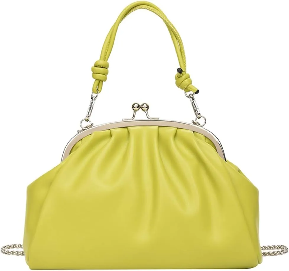 Women's Kiss Lock Crossbody Bag Kiss Clasp Purse PU Leather Crossbody Shoulder Bags Hobo Tote Purses Wallet Handbags 2025