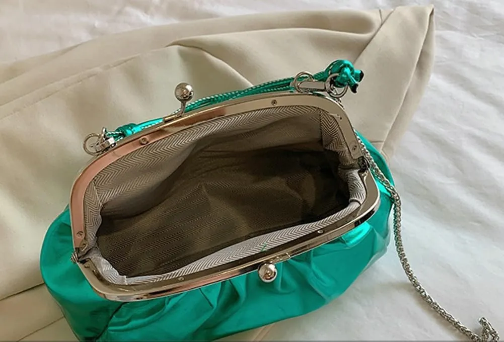 Women's Kiss Lock Crossbody Bag PU Leather Kiss Clasp Purse Crossbody Shoulder Bags Hobo Tote Purses Wallet Handbags