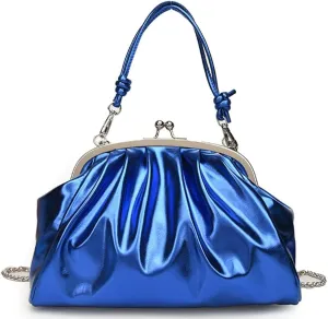 Women's Kiss Lock Crossbody Bag PU Leather Kiss Clasp Purse Crossbody Shoulder Bags Hobo Tote Purses Wallet Handbags