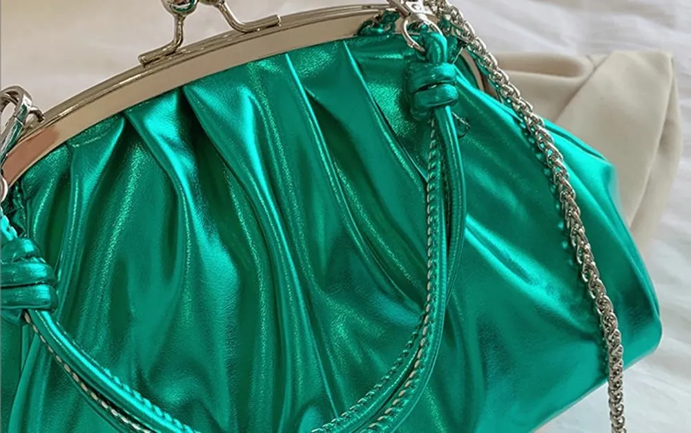 Women's Kiss Lock Crossbody Bag PU Leather Kiss Clasp Purse Crossbody Shoulder Bags Hobo Tote Purses Wallet Handbags