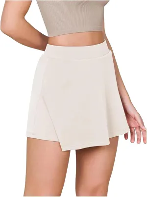 Womens Mini Skorts Sexy High-Waisted Pencil Bodycon Short Skirts with Side Split 2025 Work Out Shorts