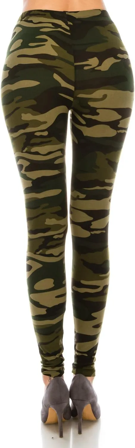 Women's Printed Fashion Leggings Ultra Soft Solid & Patterned - Regular/Plus Sizes