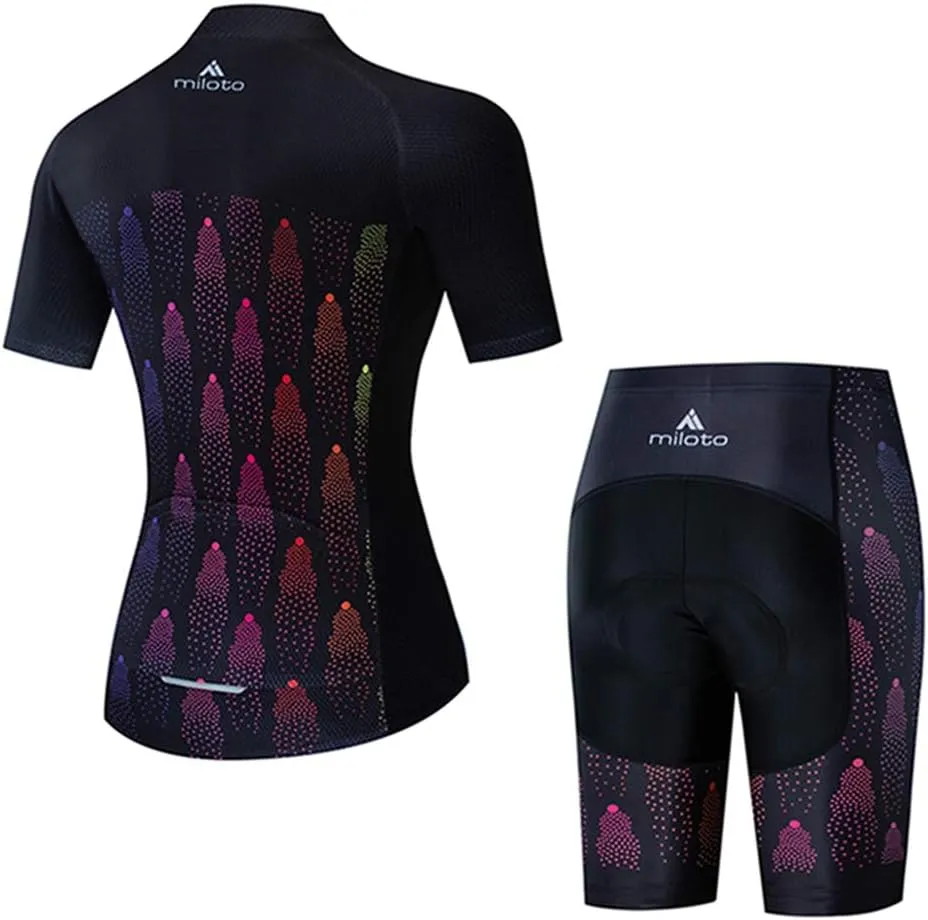 Women's Short Sleeve Cycling Jersey Jacket Cycling Shirt Quick Dry Breathable Mountain Clothing Set Bike Top