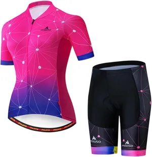Women's Short Sleeve Cycling Jersey Jacket Cycling Shirt Quick Dry Breathable Mountain Clothing Set Bike Top