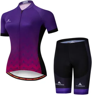 Women's Short Sleeve Cycling Jersey Jacket Cycling Shirt Quick Dry Breathable Mountain Clothing Set Bike Top