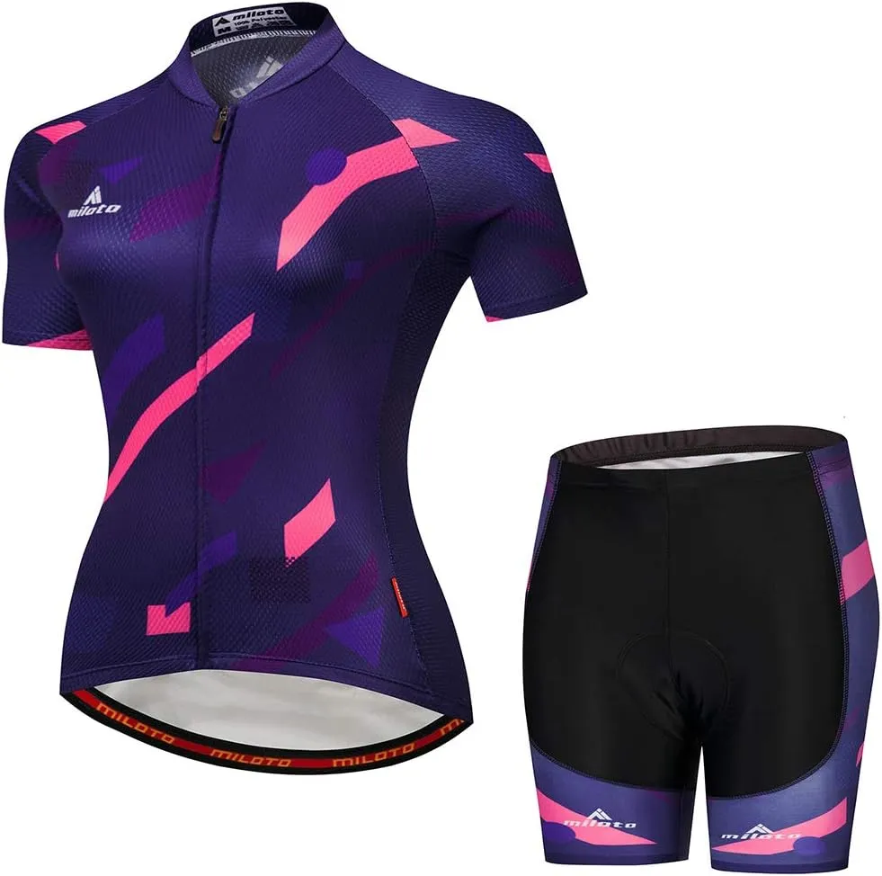 Women's Short Sleeve Cycling Jersey Jacket Cycling Shirt Quick Dry Breathable Mountain Clothing Set Bike Top